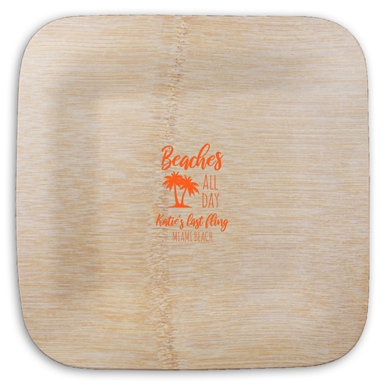  Square Bamboo Plates