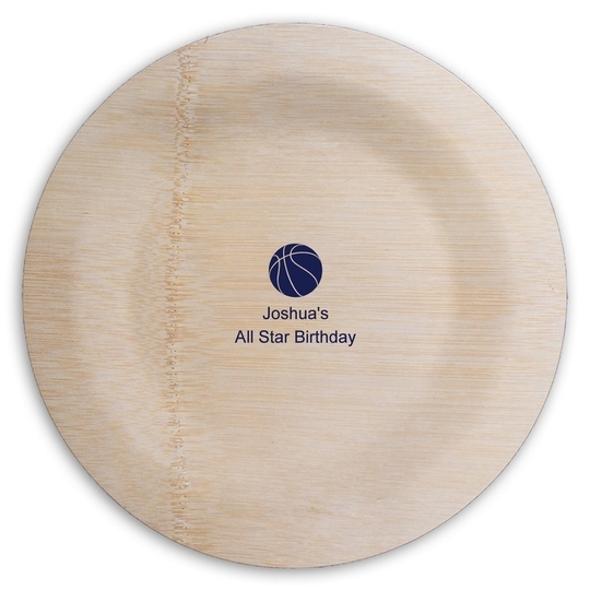 Basketball Round Bamboo Plates