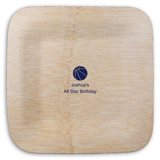Basketball Square Bamboo Plates