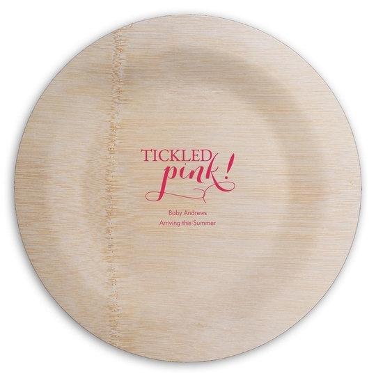 Tickled Pink Round Bamboo Plates