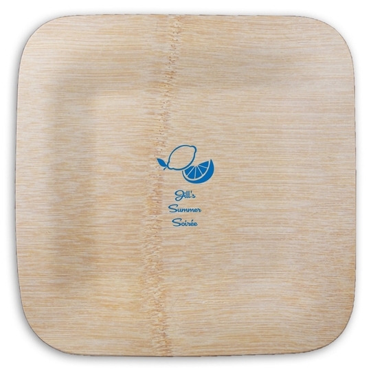 Lemon Square Bamboo Plates