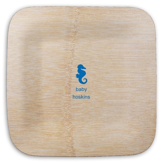 Seahorse Square Bamboo Plates