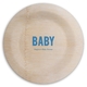 Polka Dot Baby Round Bamboo Plates Image 1 of 2