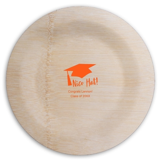 Nice Hat Round Bamboo Plates