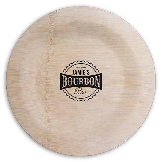 My Bourbon Bar Round Bamboo Plates