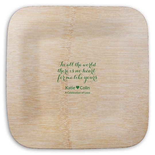 In all the World Square Bamboo Plates