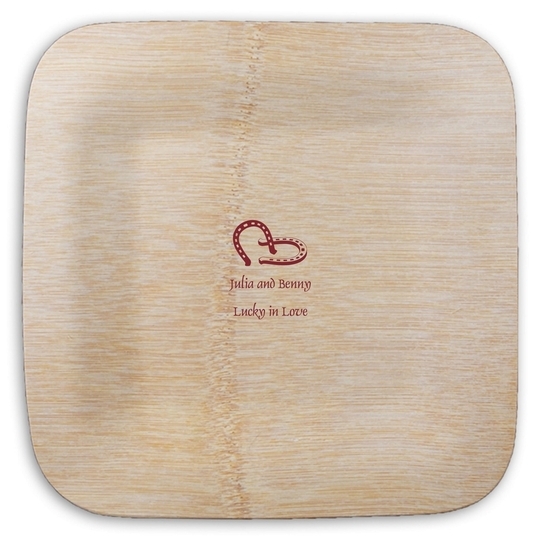 Horse Shoes Square Bamboo Plates