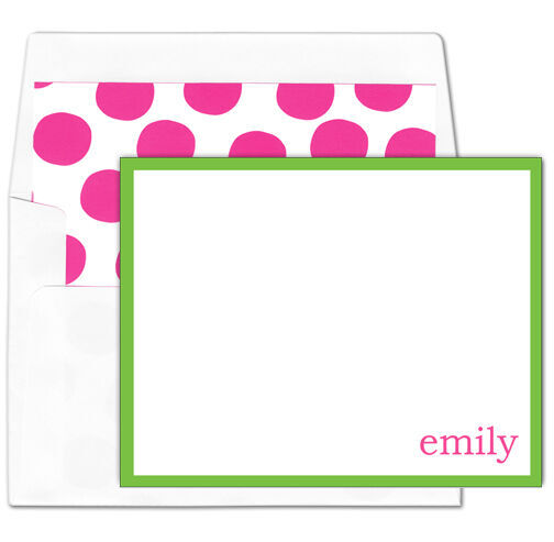 Kelly Green Folded Note Cards