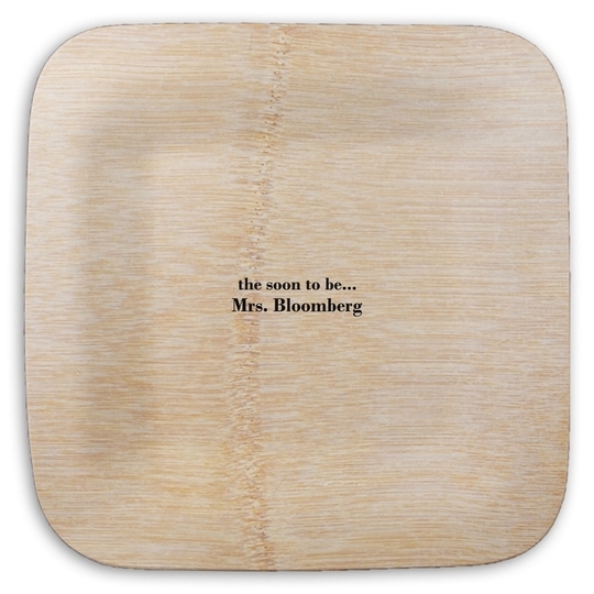 Soon to be Mrs Square Bamboo Plates