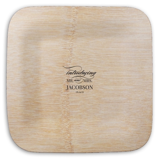 Introducing Mr and Mrs Square Bamboo Plates