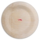 2 Initials Plus Heart Round Bamboo Plates Image 3 of 4