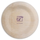 Pick Your Single Initial Monogram with Text Round Bamboo Plates Image 1 of 4