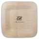 Pick Your Single Initial Monogram with Text Square Bamboo Plates Image 3 of 4