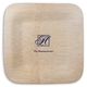 Pick Your Single Initial Monogram with Text Square Bamboo Plates Image 4 of 4