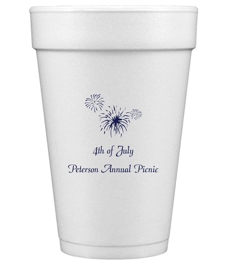 Fireworks Styrofoam Cups