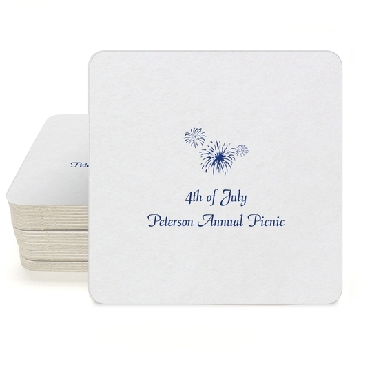 Fireworks Square Coasters