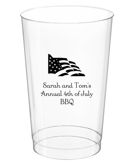 Old Glory Clear Plastic Cups