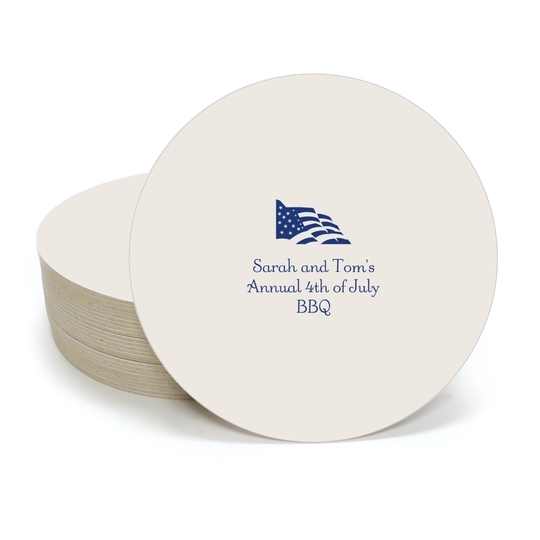 Old Glory Round Coasters
