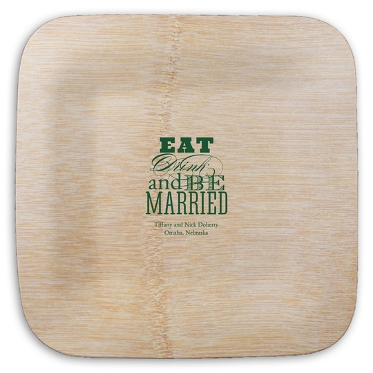  Square Bamboo Plates