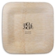 Fancy Script Monogram with Text Square Bamboo Plates Image 3 of 3