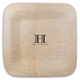 Striped Initial Square Bamboo Plates Image 4 of 4