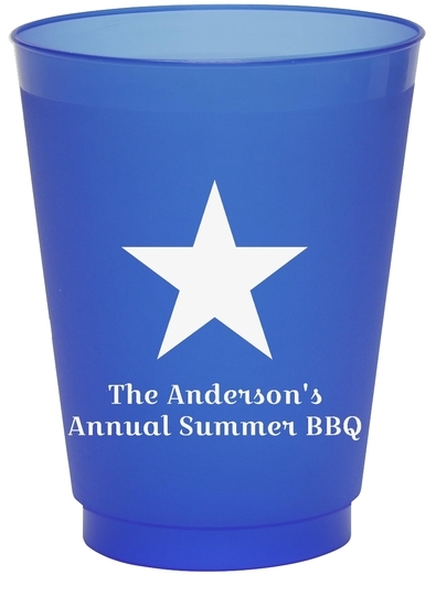 Solid Star Colored Shatterproof Cups