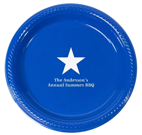 Solid Star Plastic Plates