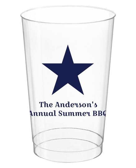 Solid Star Clear Plastic Cups