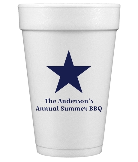 Solid Star Styrofoam Cups