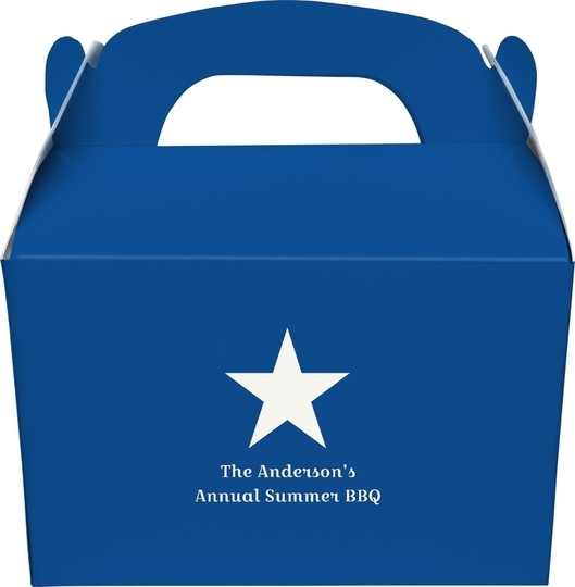 Solid Star Gable Favor Boxes