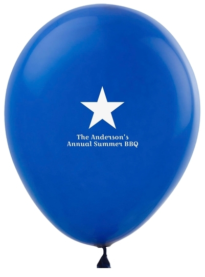 Solid Star Latex Balloons
