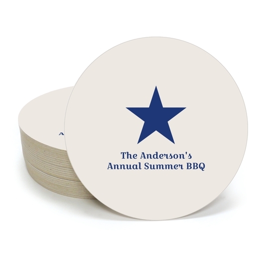 Solid Star Round Coasters