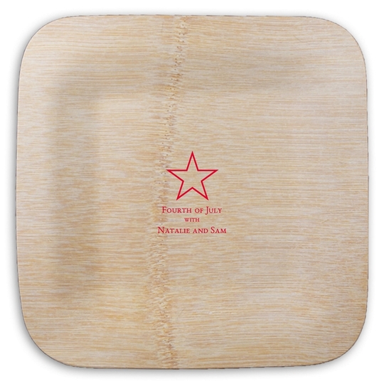  Square Bamboo Plates