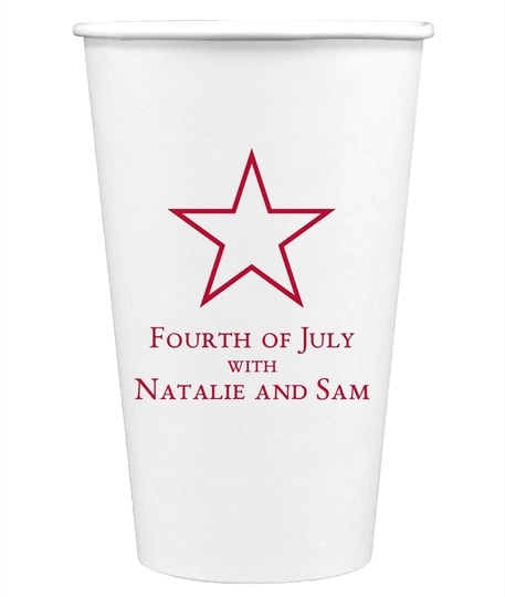 Single Star Paper Coffee Cups