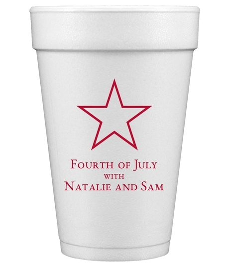 Single Star Styrofoam Cups