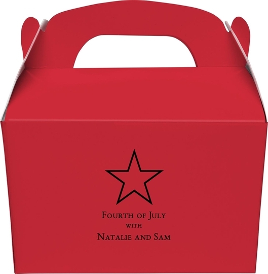 Single Star Gable Favor Boxes