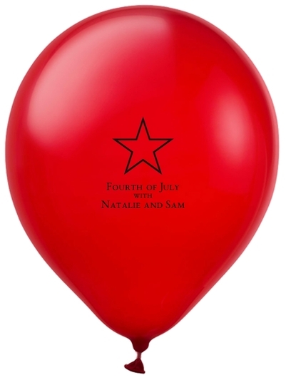 Single Star Latex Balloons