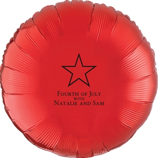 Single Star Mylar Balloons