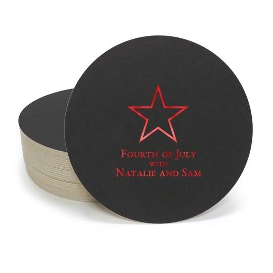Single Star Round Coasters
