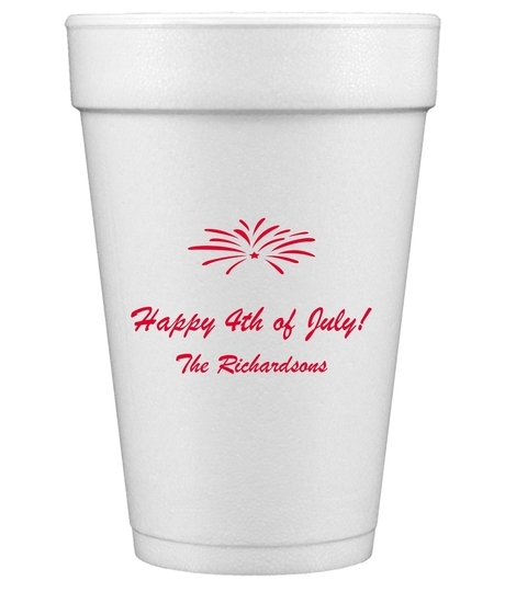 Sparkler Styrofoam Cups
