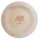 Large Script Monogram with Text Round Bamboo Plates Image 4 of 4