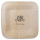 Large Script Monogram with Text Square Bamboo Plates Image 3 of 4