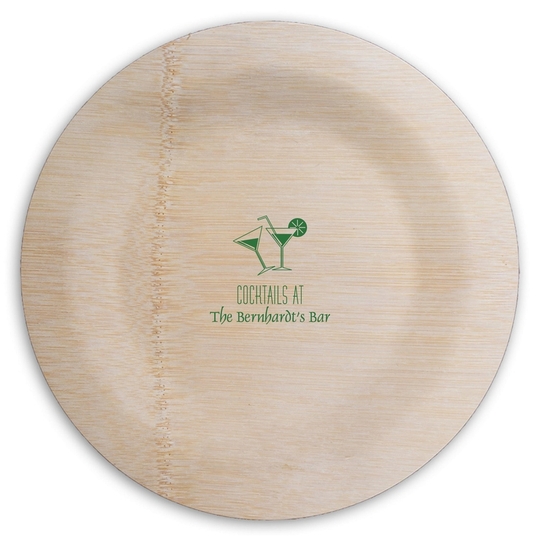  Round Bamboo Plates