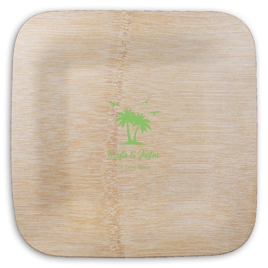 Square Bamboo Plates