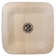 Framed Rounded Monogram Square Bamboo Plates Image 1 of 2