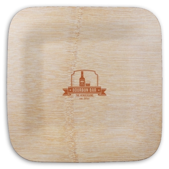 Bourbon Bar Square Bamboo Plates