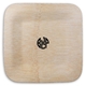 4 Initial Rounded Monogram Square Bamboo Plates Image 1 of 2