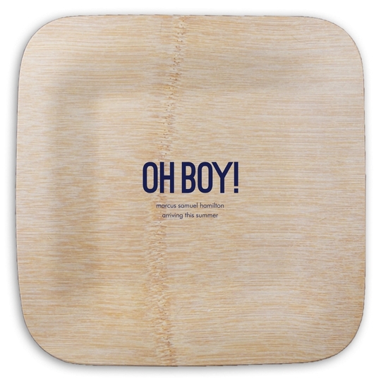  Square Bamboo Plates