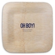 Bold Oh Boy Square Bamboo Plates Image 1 of 2