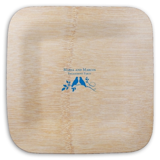 Birds on a Branch Square Bamboo Plates